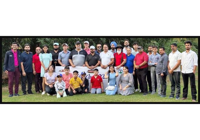 First-year Bachelor of Design students from SMVDU pose for group photograph during their recent visit at Jammu Tawi Golf Course.