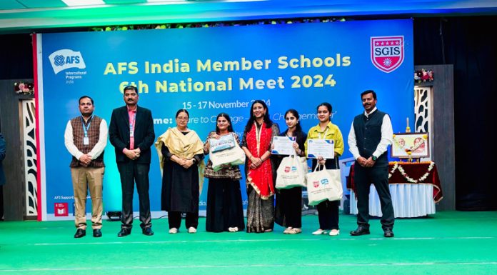 Team of MV International School at 6th National Meet of AFS.