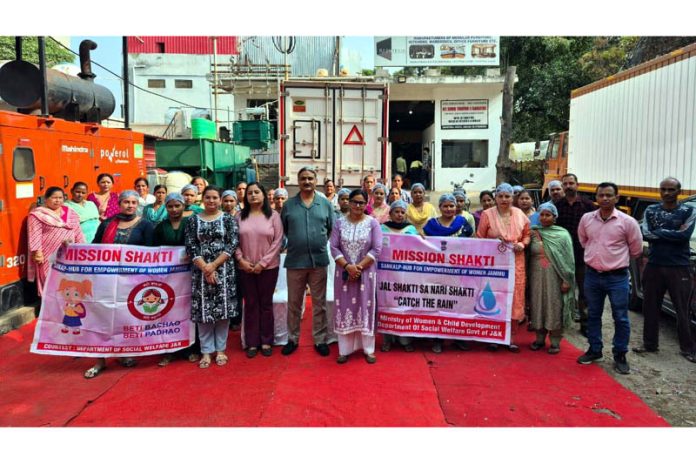 Officials from Labour and Social Welfare Department posing during labour welfare awareness programme at Digiana Industrial Estate.