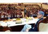 Chief Minister Omar Abdullah during inaugural session of National Agriculture Summit.