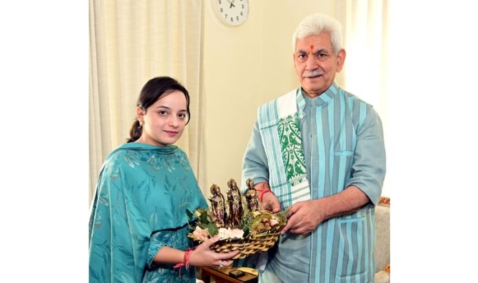 LG Manoj Sinha meeting MLA Shagun Parihar.