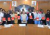 Union Minister Dr. Jitendra Singh posing for group photograph with foreign trainees from six countries after formally felicitating them at Ministry of Earth Sciences, New Delhi.