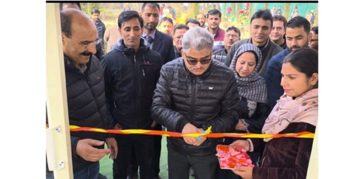 Chief Secretary inaugurating 'Hot House' at Floriculture Development Scheme Lalmandi.