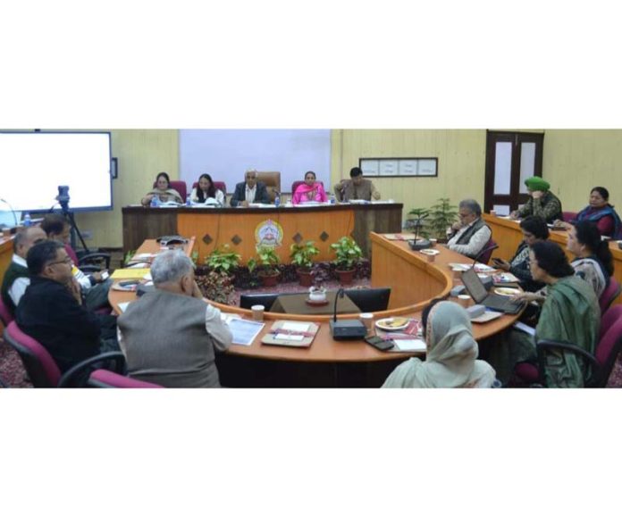 JU VC Prof Umesh Rai chairing Academic Council meeting of the University on Wednesday.