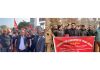 CITU workers taking out protest rallies in Jammu (L) and Srinagar (R) on Tuesday. -Excelsior-Rakesh/Shakeel