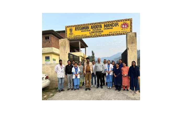 Medical staff led by CMO at Ayushman Arogya Mandir Poonch.