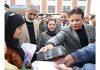 Minister Sakina Itoo during visit to Shopian.