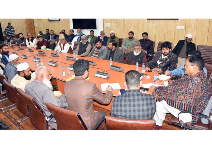 Minister Javed Rana interacting with delegations.