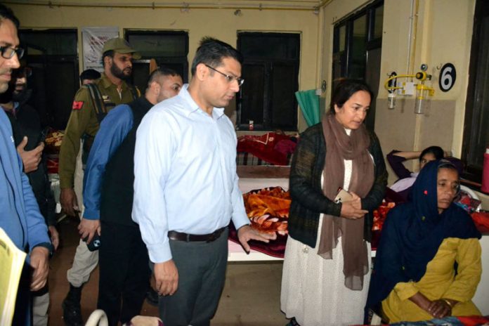 DC Poonch Vikas Kundal during visit to District Hospital on Sunday.