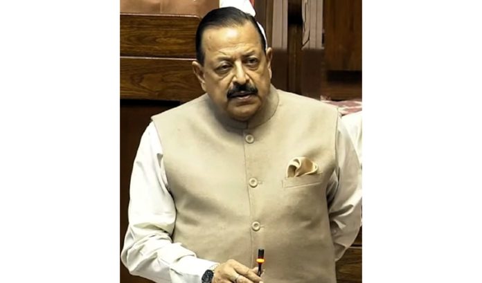 Union Minister Dr. Jitendra Singh speaking in the Rajya Sabha on Thursday.