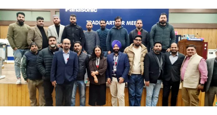 Panasonic team and distributors at a meet at Pahalgam.