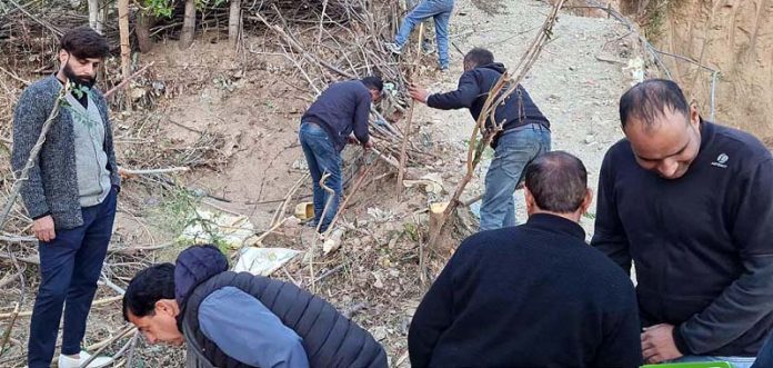 Encroachment being removed from District Information Centre land in Doda.