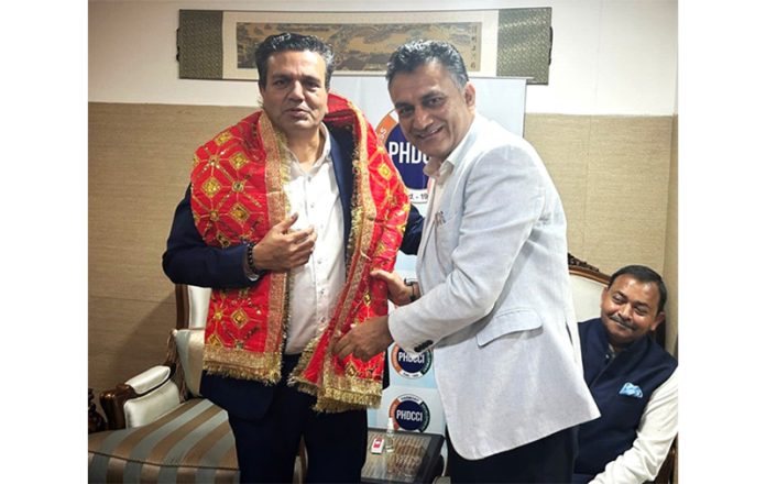 Rakesh Wazir after appointment as Chairman PHDCCI Jammu Chapter.