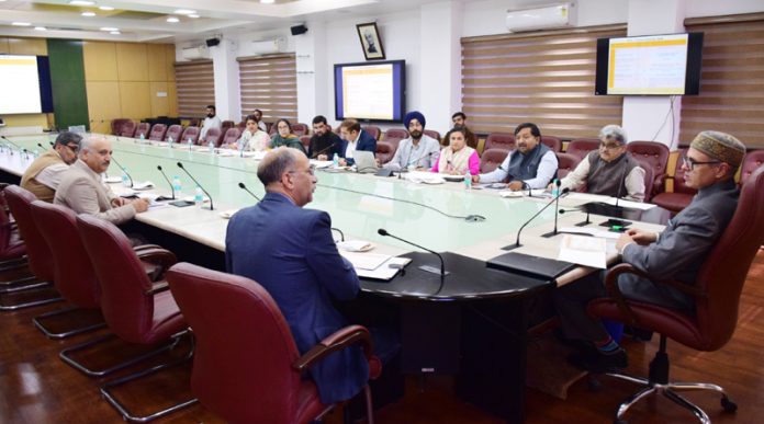 Chief Minister chairing a meeting on Tuesday.