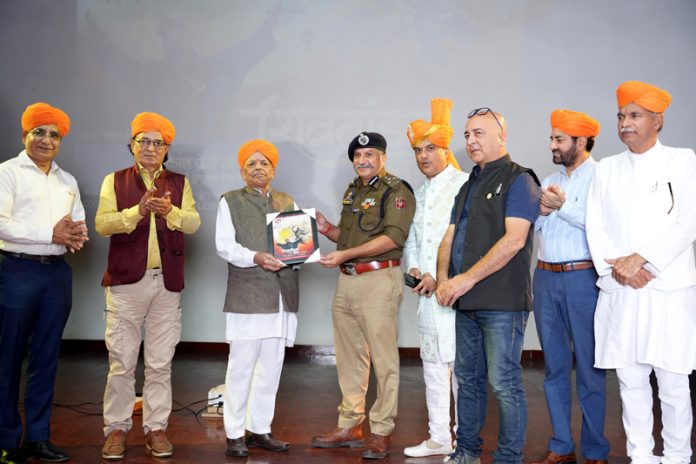 DIG Shiv Kumar Sharma and others releasing video album of ‘Shiv Tandav Stotram’ in Dogri.