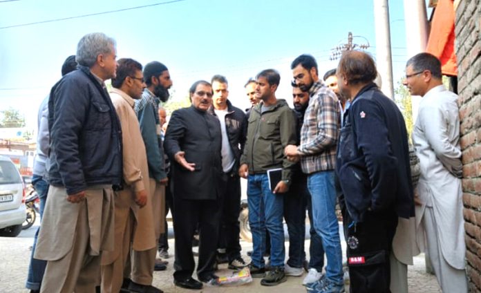 Pro-tem Speaker Mubarak Gul meeting with fire affected families on Saturday.