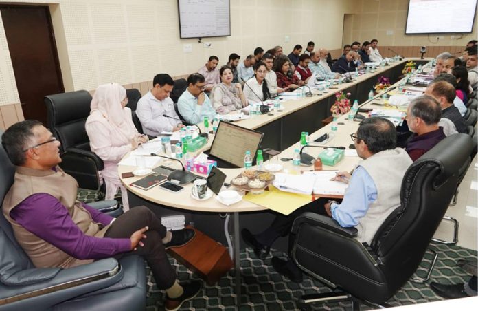 Principal Secretary Shailendra Kumar chairing a meeting.