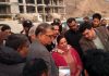 Minister Sakina Masood during visit to AIIMS Awantipora on Tuesday.