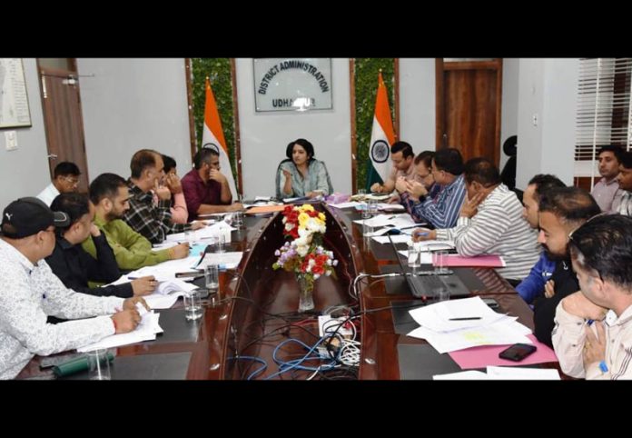 DC Udhampur chairing a meeting.