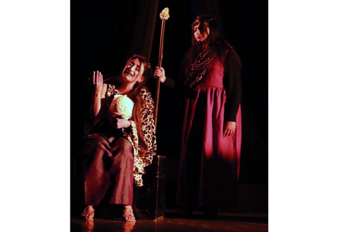 A scene from Play ‘The Bacchae’.