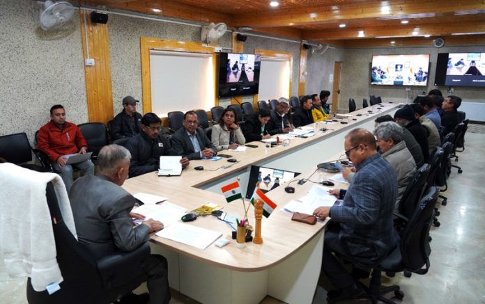 Lieutenant Governor of Ladakh meeting with a delegation.