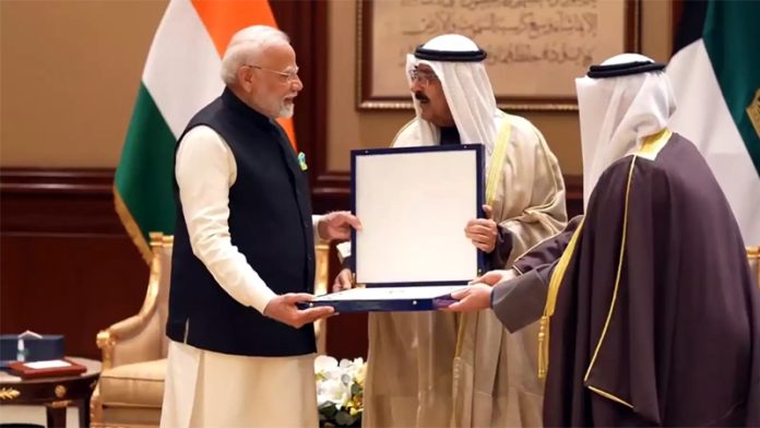 Pm Modi Receives Kuwait S Highest Honour Daily Excelsior