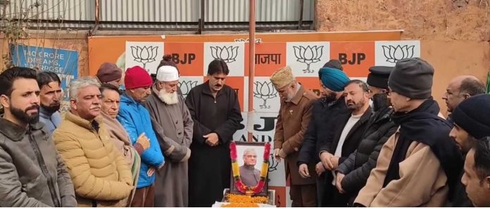 BJP Celebrates Vajpayee 100th Birth Anniversary As Good Governance Day In Kashmir