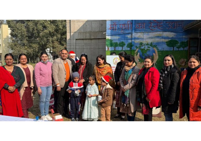 IDA team along with children of Surabhi Nursery School and Day Care Centre in University of Jammu.