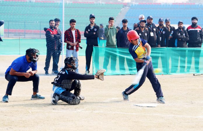 Softball players in action during a match at MA Stadium on Saturday. -Excelsior/Rakesh