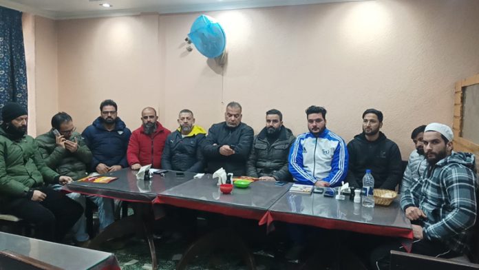 Jammu and Kashmir Arm Wrestling Association members posing for group photograph.