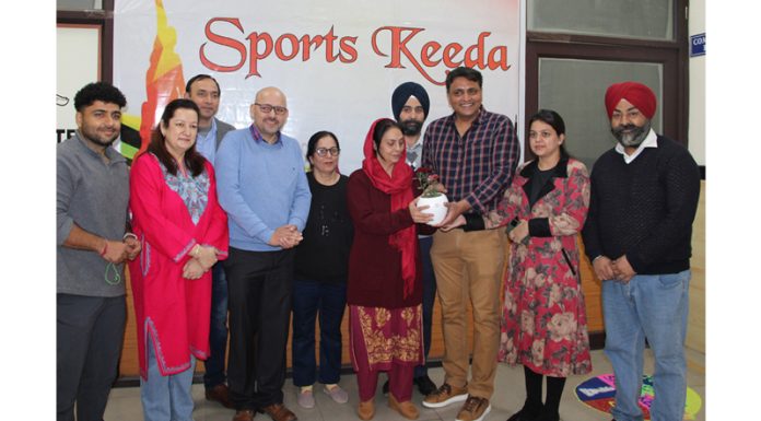 Organising Committee of IGGDC presenting plant to Principal and Dean, Dr. Parveen Akhter Lone at Jammu.