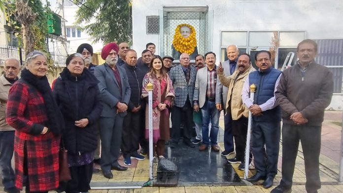 Members of Mahajan Sabha Gandhi Nagar assembled to celebrate birth anniversary of Mehr Chand Mahajan on Sunday.