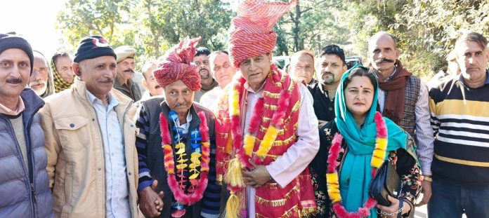 DDC Chairman Kathua Col Mahan Singh inaugurating Primary Health Centre at Dhar Jankher on Tuesday.