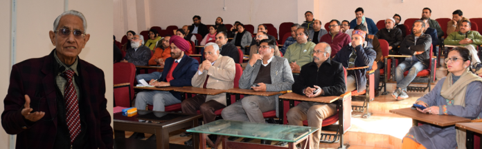 A speaker during one of the sessions of workshop at SMVDU.