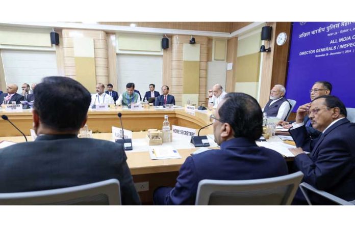 PM Narendra Modi chairing the DGP/IGPs conference at Bhubaneswar.