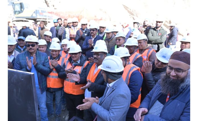 Officials of CVVPL and NHPC during commencement of dam concrete work of Kwar Hydro Electric Project.