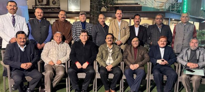 Executive members of Jammu Kashmir Private Schools Association meeting at Jammu.