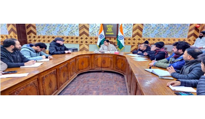 DC Kupwara chairing a meeting on Friday.