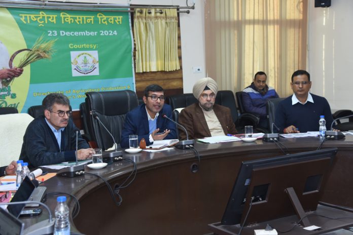 Mission Director HADP, Rahul Yadav chairing a meeting on Thursday.