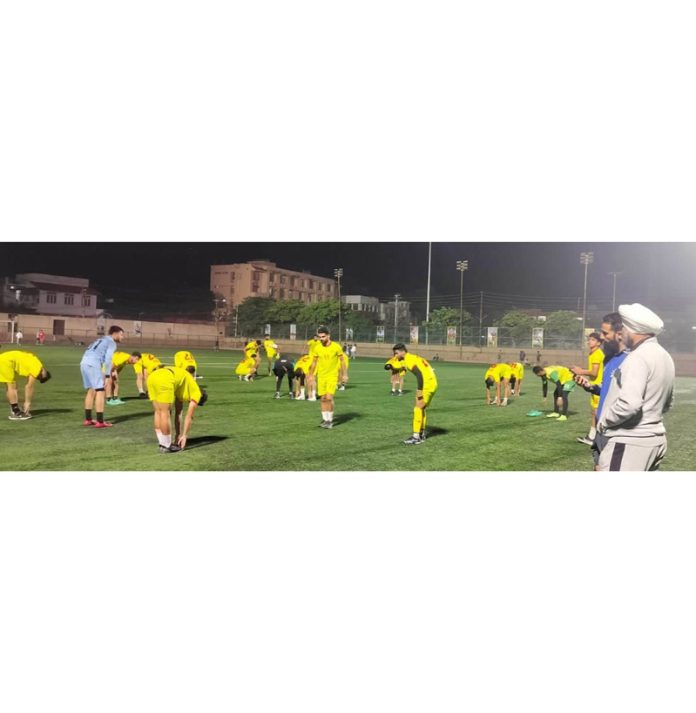 J&K Football team attending a coaching camp at Mini Stadium, Parade Ground in Jammu.