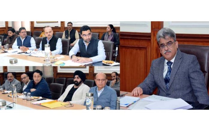 Chief Secretary chairing a meeting on Tuesday.