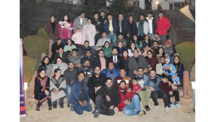 ICAI members and their family members posing together during a conference at Patnitop.