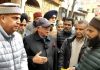 JKPCC President Tariq Hameed Karra during visit to his constituency in Srinagar on Wednesday. —Excelsior/Shakeel