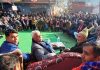 Former Minister Ajay Kumar Sadhotra addressing a public meeting in Panchari on Friday.