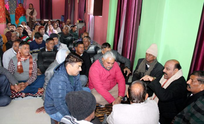 Dy CM Surinder Choudhary during a public darbar on Tuesday.