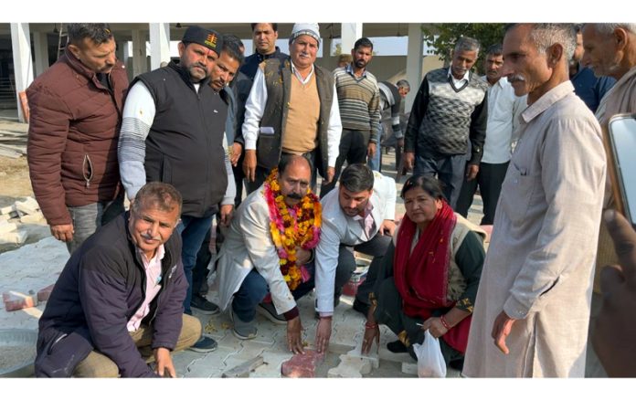 MLA Bishnah Dr Rajeev Bhagat starting development works on Wednesday.