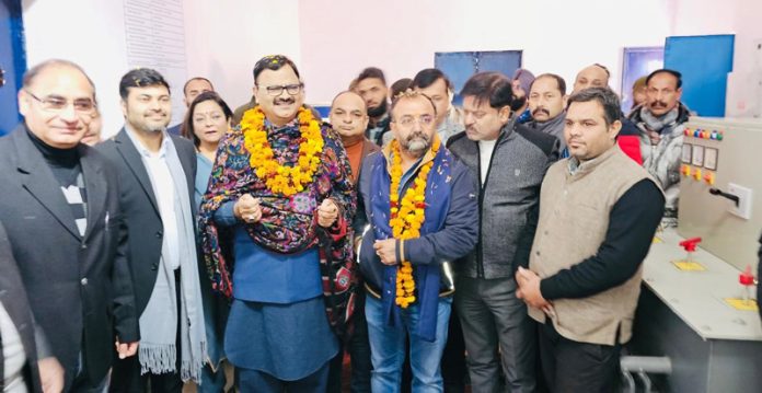 Minister Javed Ahmed Rana during inauguration of tube well on Friday.