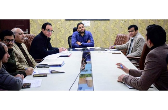 Deputy Commissioner Sachin Kumar Vaishya chairing a meeting.