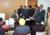 Dy CM Surinder Kumar Choudhary interacting with a delegation on Thursday.