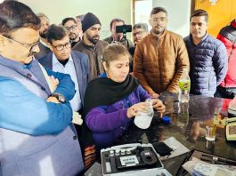 Minister Javed Rana during visit to water filtration plant.